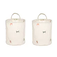 Moira opbevaringskurv small Ø18x22 cm 2 dele - Flerfarvet - OYOY