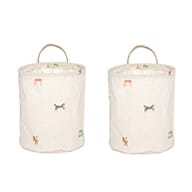 Moira opbevaringskurv small 22xØ18 cm 2 dele - Flerfarvet - OYOY