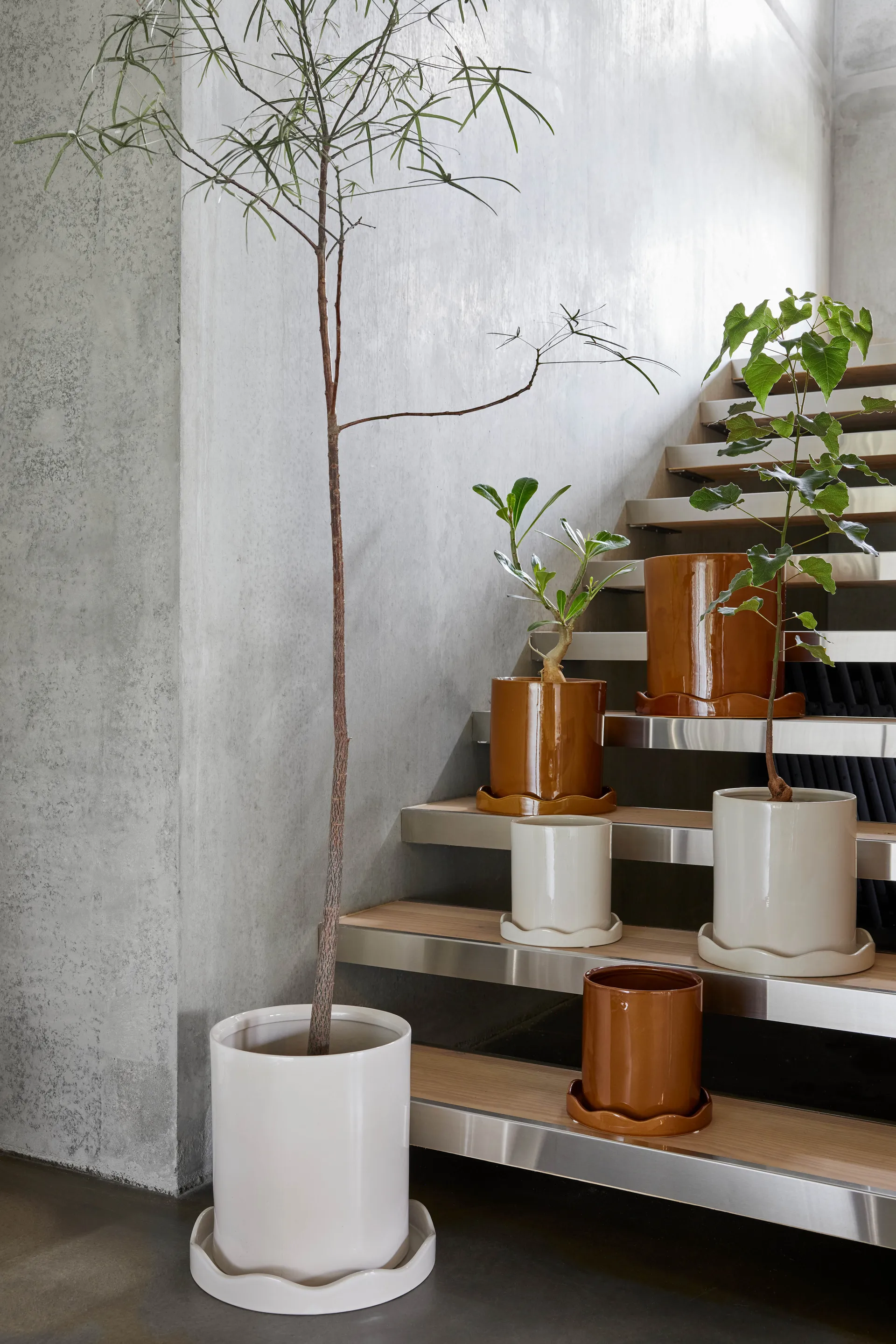 Nami krukke med underskål Ø27 cm large, Amber OYOY