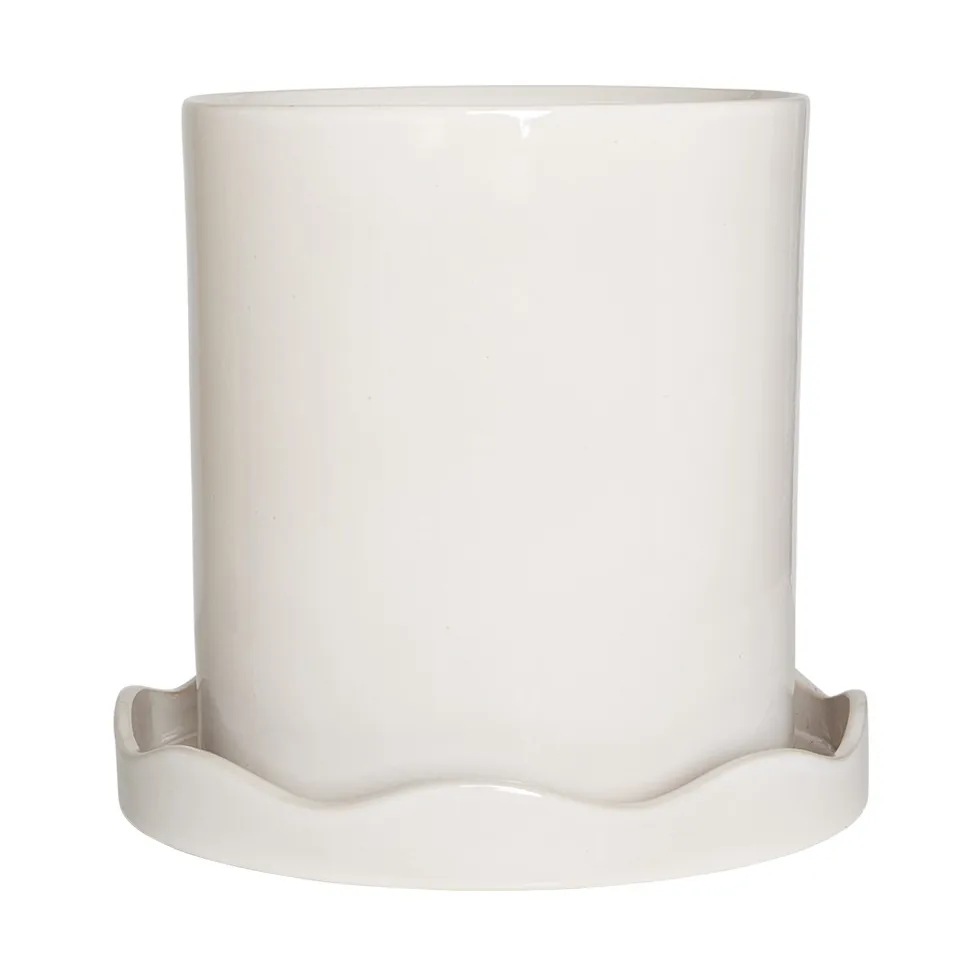 Nami krukke med underskål Ø27 cm large, White OYOY