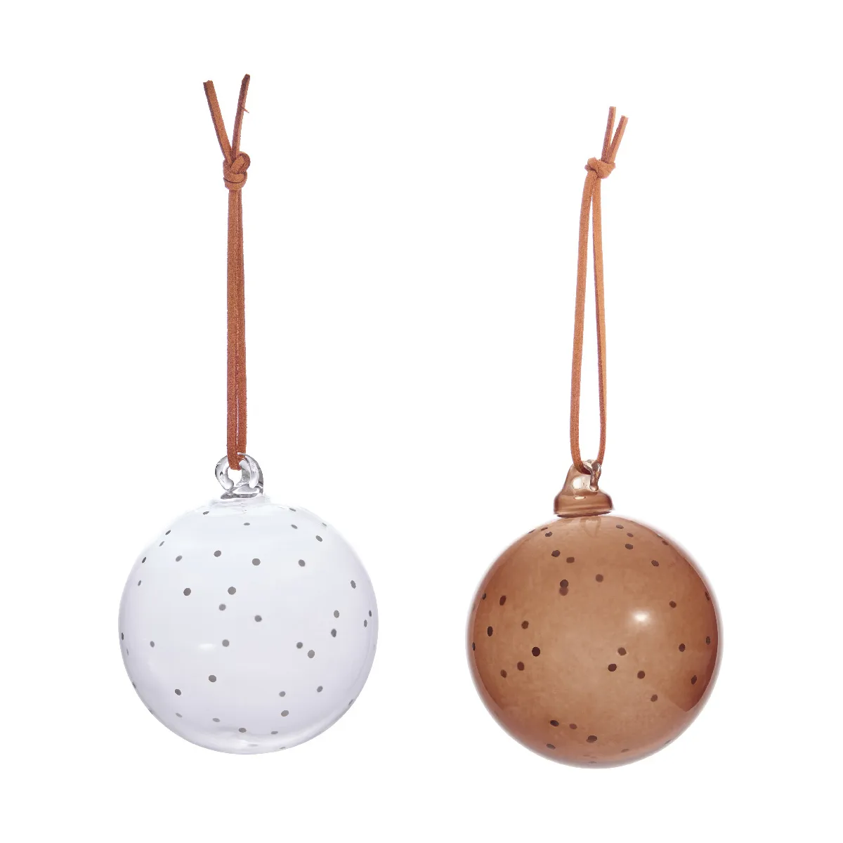 Natale Christmas julekugle 2 dele, Clear-nutmeg OYOY