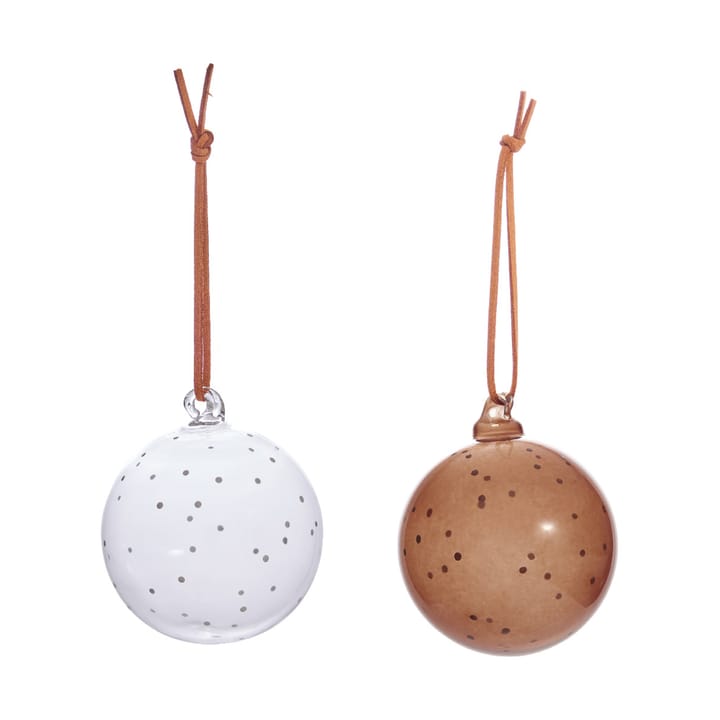 Natale Christmas julekugle 2 dele - Clear-nutmeg - OYOY