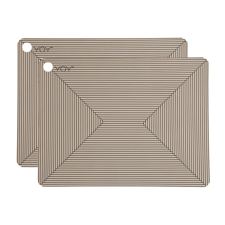 OYOY dækkeserviet med print 2 stk - Clay - OYOY