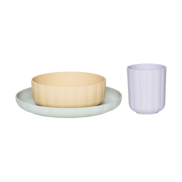 Pullo servicesæt 3 dele - Pale mint-vanilla-lavender - OYOY