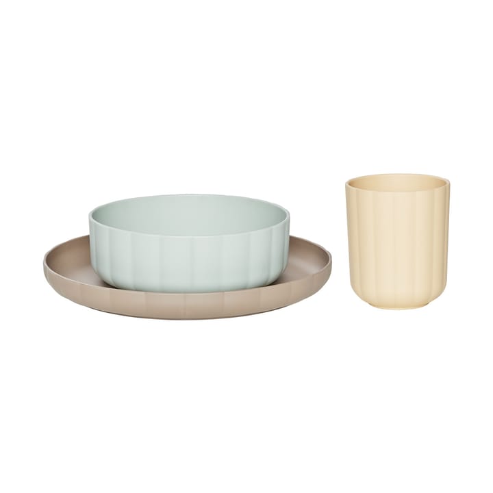 Pullo servicesæt 3 dele - Pale Mint-vanilla-taupe - OYOY
