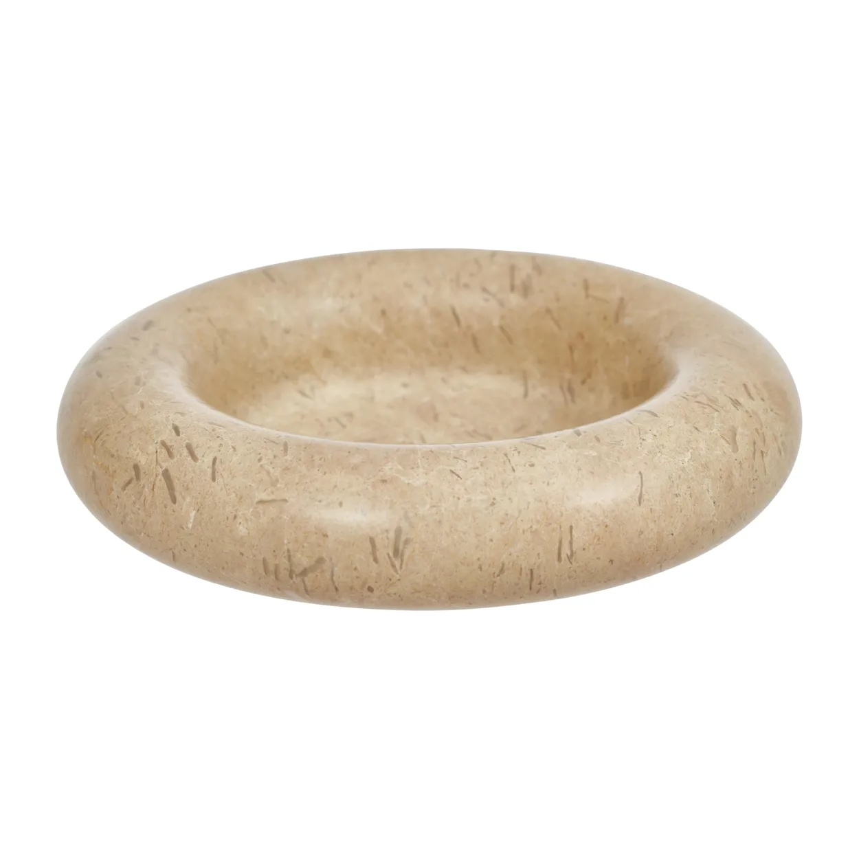 OYOY Savi marmor lysestage large Ø13,8 cm Beige