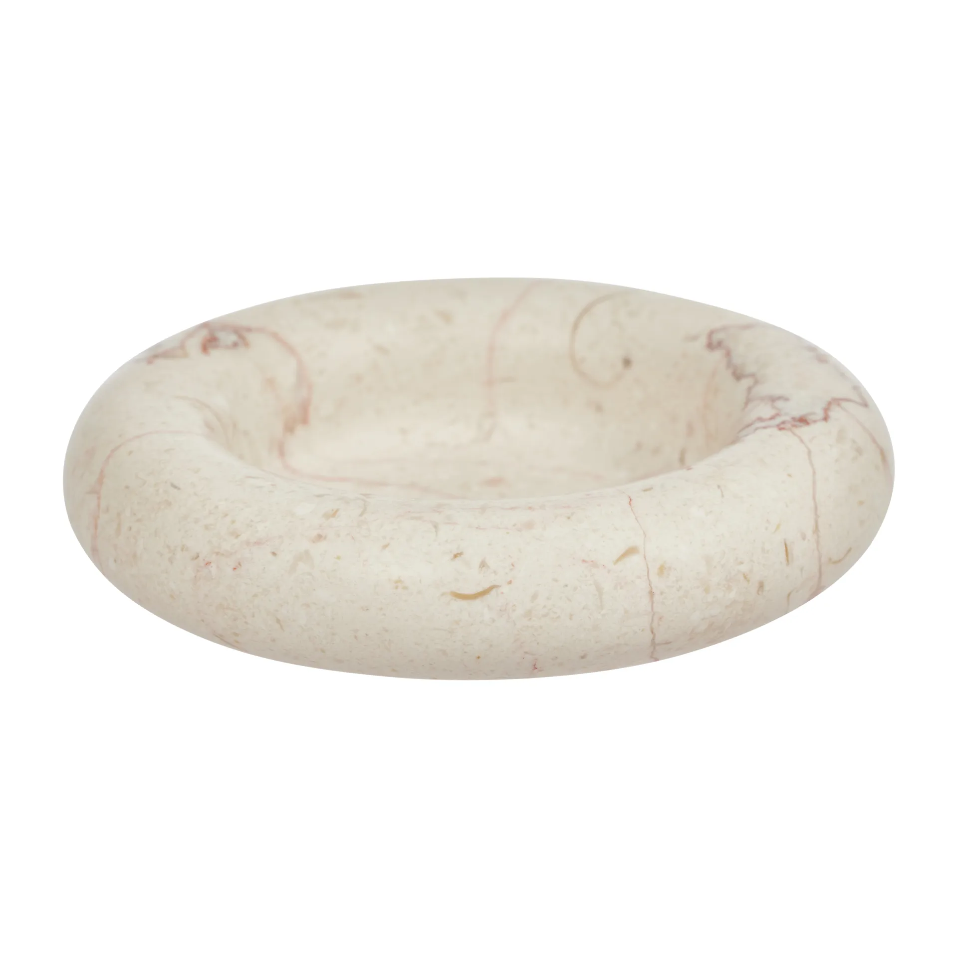 OYOY Savi marmor lysestage large Ø13,8 cm Offwhite
