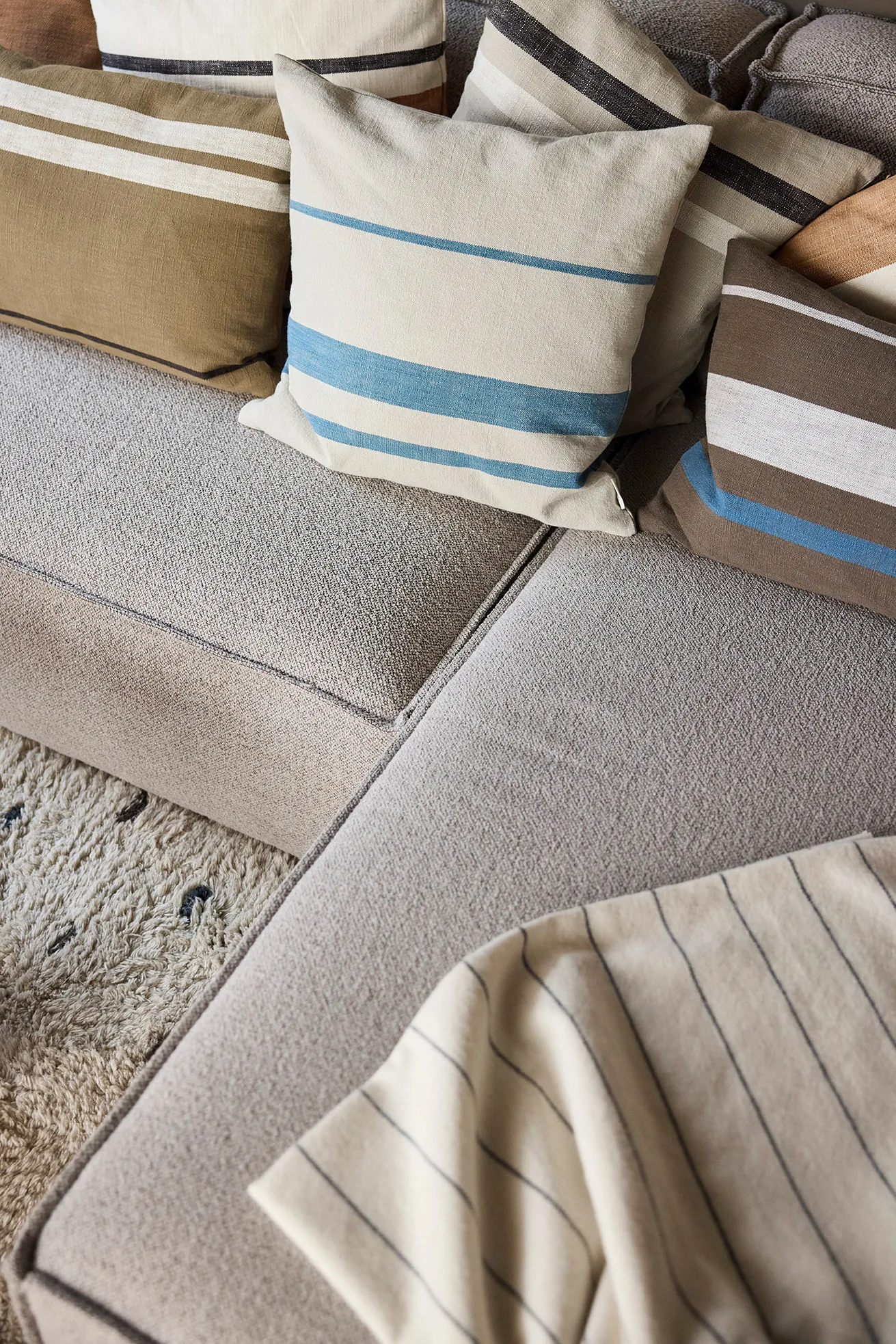 Sofuto pudebetræk 50x50 cm, Blue-clay OYOY