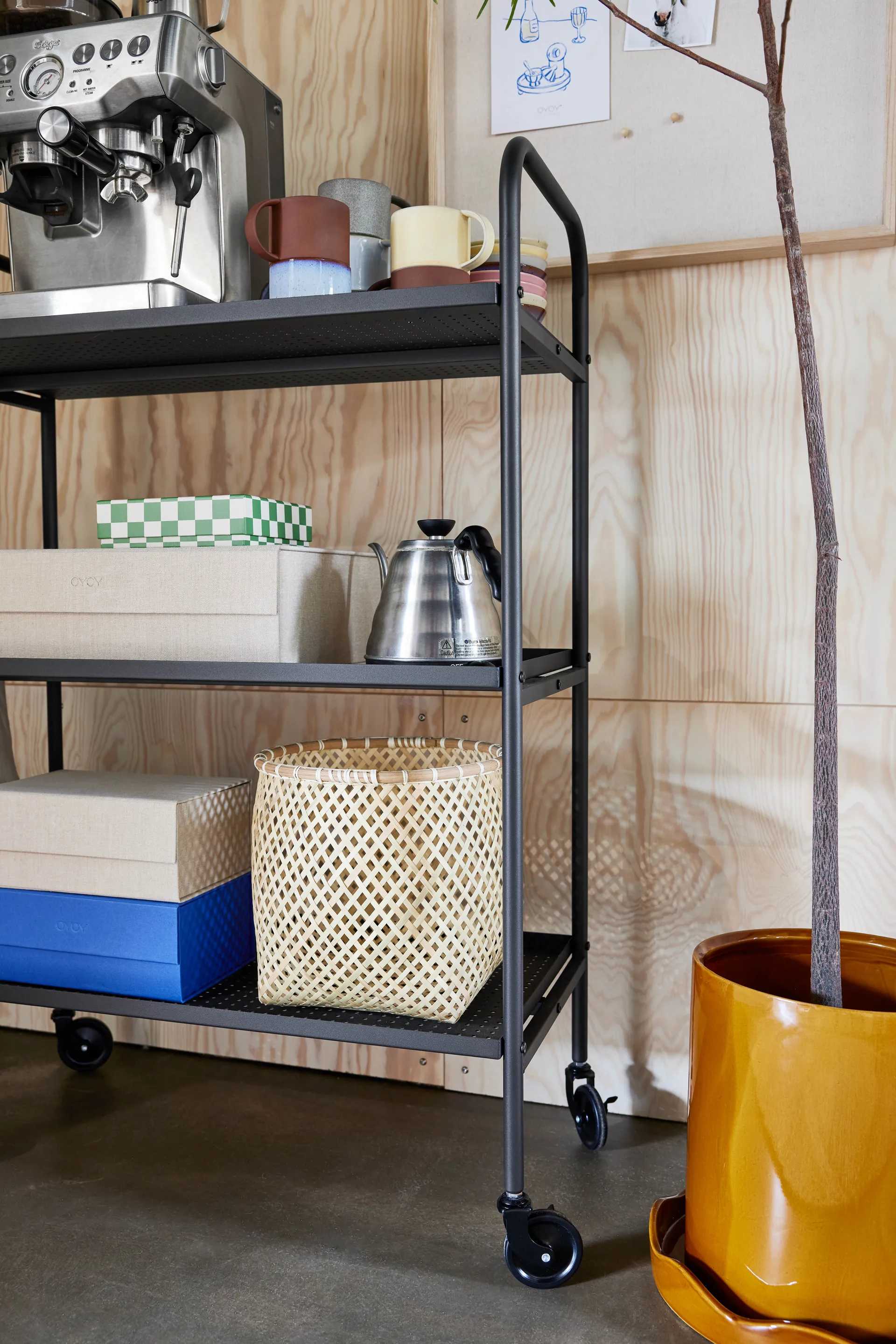 Sport opbevaringskurv rund, Natur OYOY