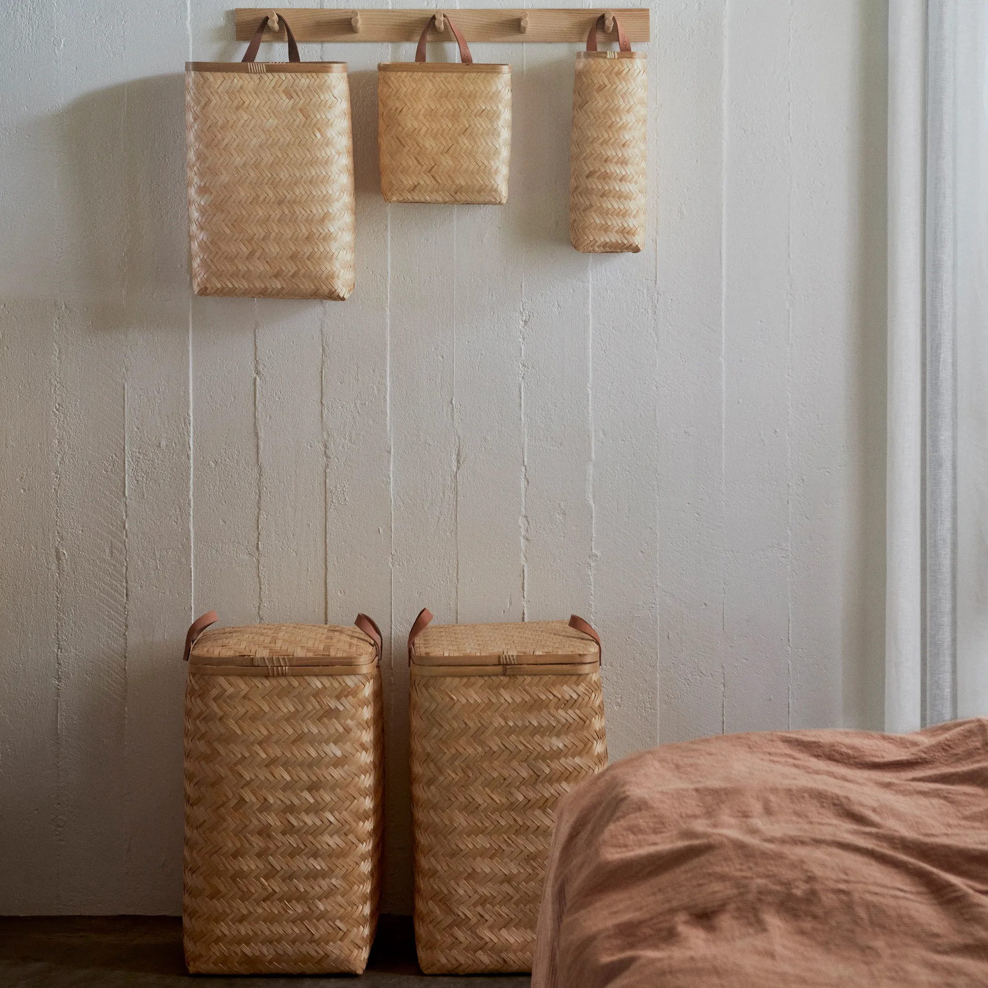 Sporta vægkurv 25x25 cm, Natur OYOY