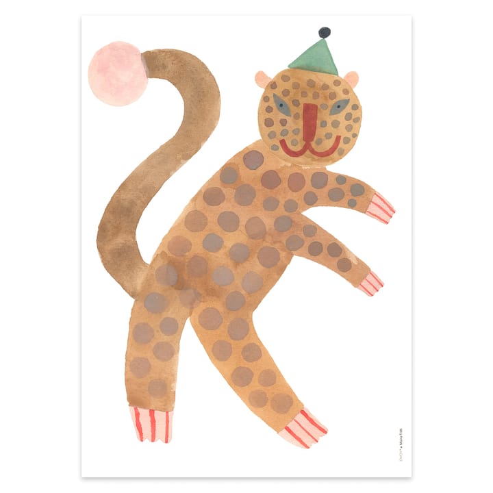 Standing Leopard Elvis plakat 50x70 cm, Multi OYOY