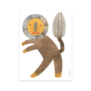 Standing Lion plakat 30x40 cm - Multi - OYOY