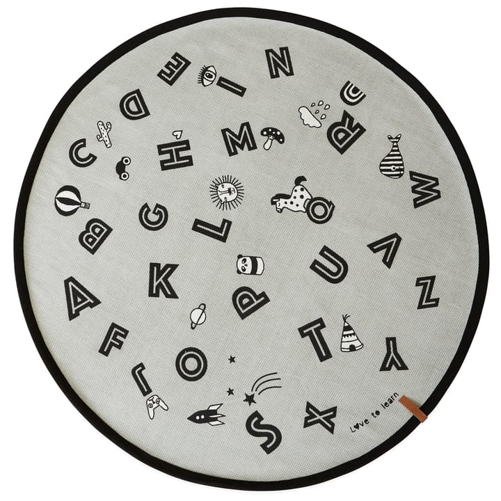 The alphabet tæppe Ø120 cm, Grå OYOY