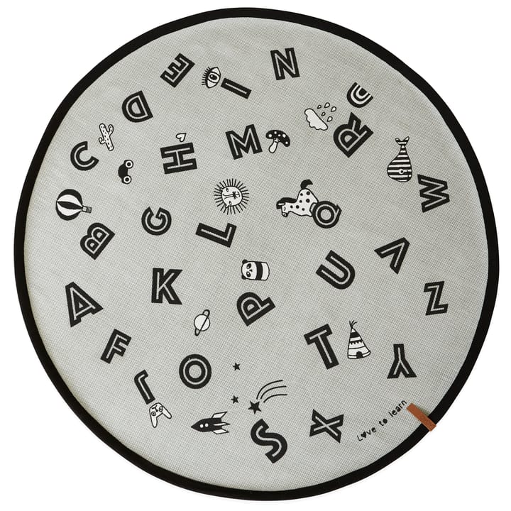 The alphabet tæppe Ø120 cm - Grå - OYOY