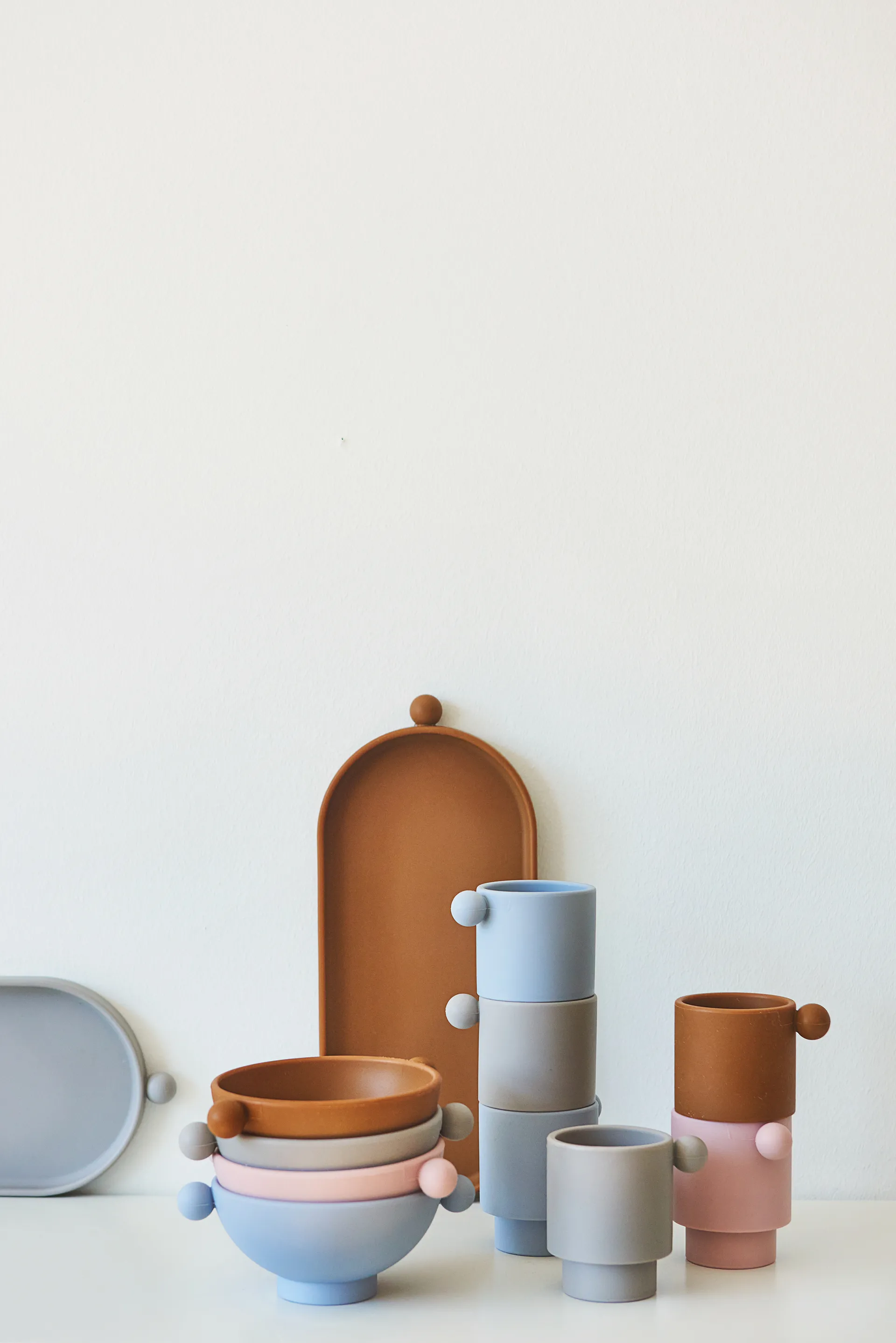 Tiny Inka kop 2-pak, Caramel/Rose OYOY
