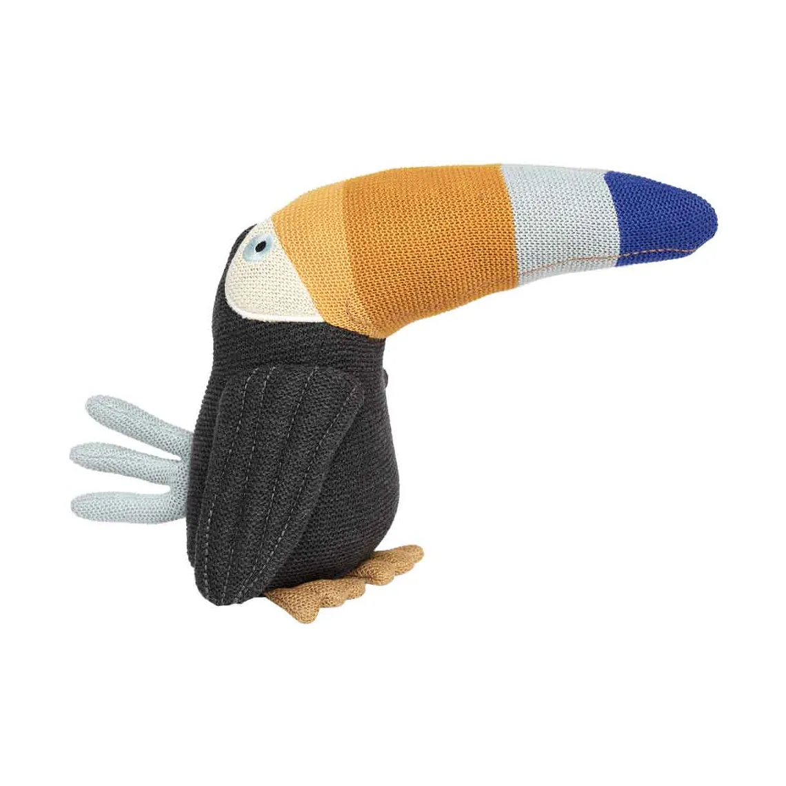 Toby Toucan tøjdyr, Anthracite/Blue OYOY