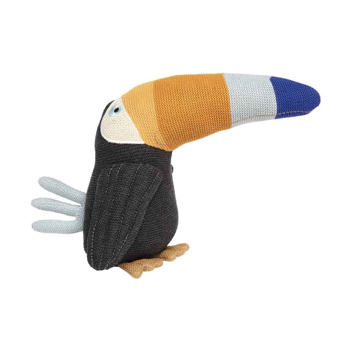 Toby Toucan tøjdyr - Anthracite/Blue - OYOY