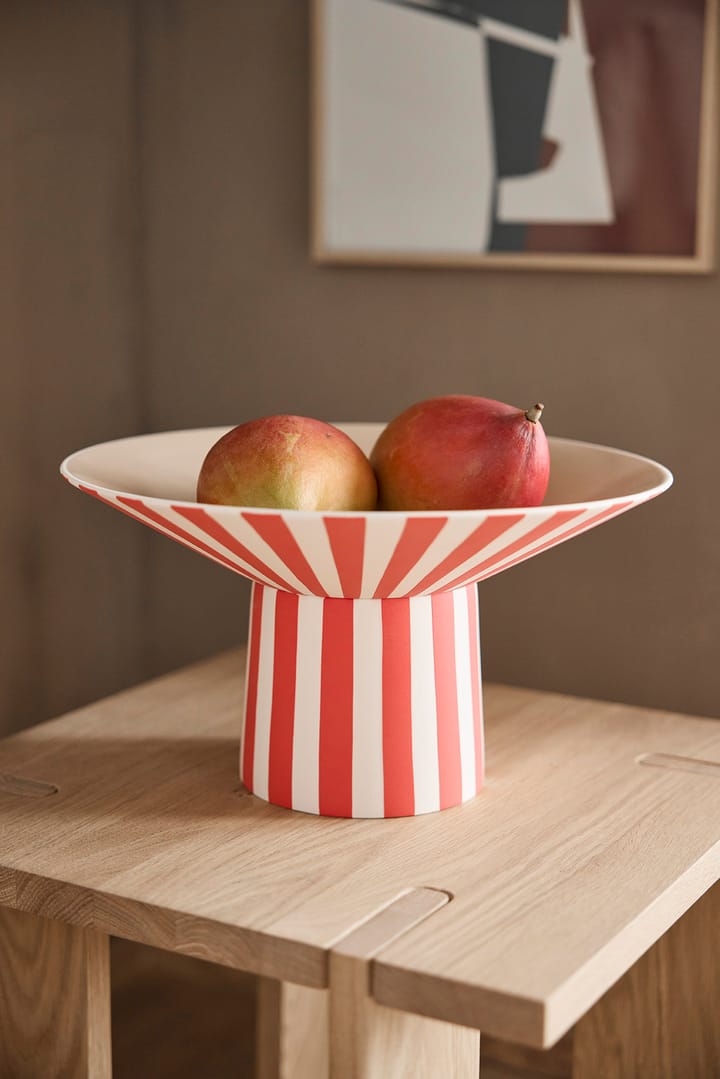 Toppu centerpiece høj 17xØ30 cm, Red-peach OYOY