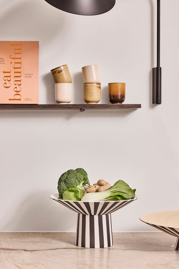 Toppu centerpiece høj 17xØ30 cm, White-black OYOY