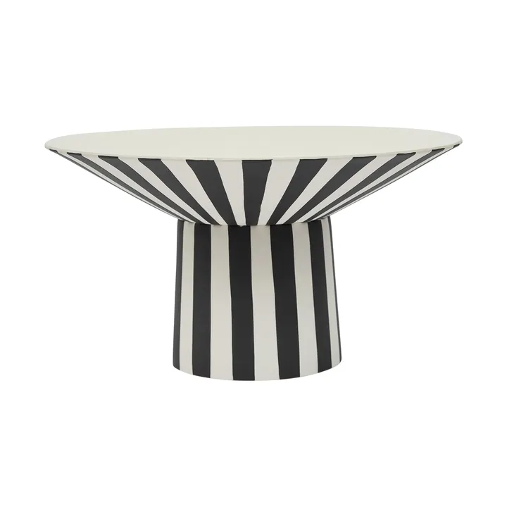Toppu centerpiece høj Ø30x17 cm - White-black - OYOY