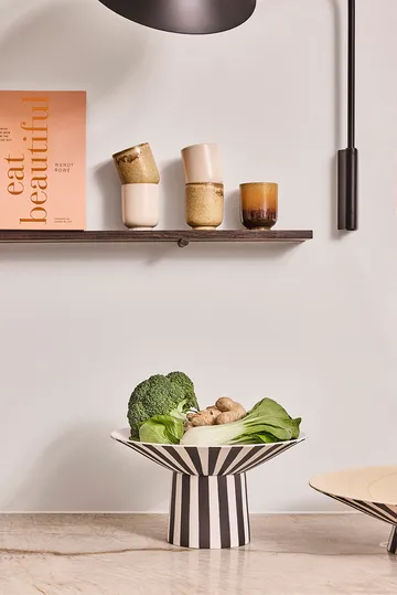 Toppu centerpiece høj Ø30x17 cm - White-black - OYOY