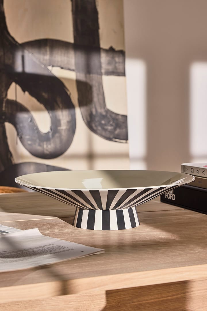 Toppu centerpiece lav 10,5xØ39 cm, Vanilla-black-white OYOY