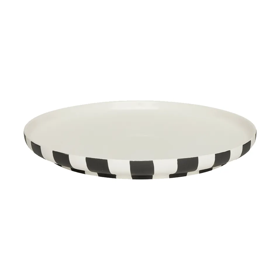 Toppu middagstallerken Ø26,5 cm, Black-white OYOY