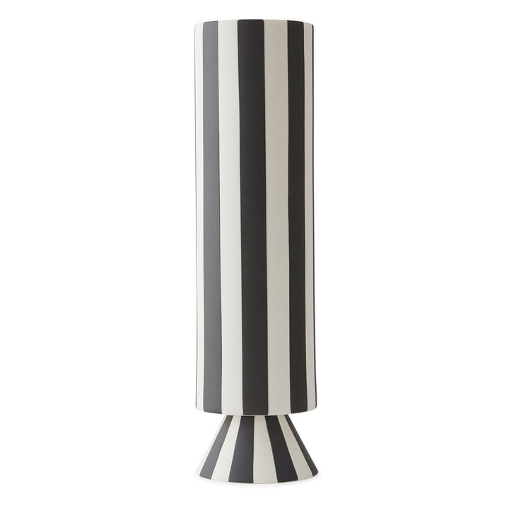 Toppu vase 31 cm - Hvid/Sort - OYOY