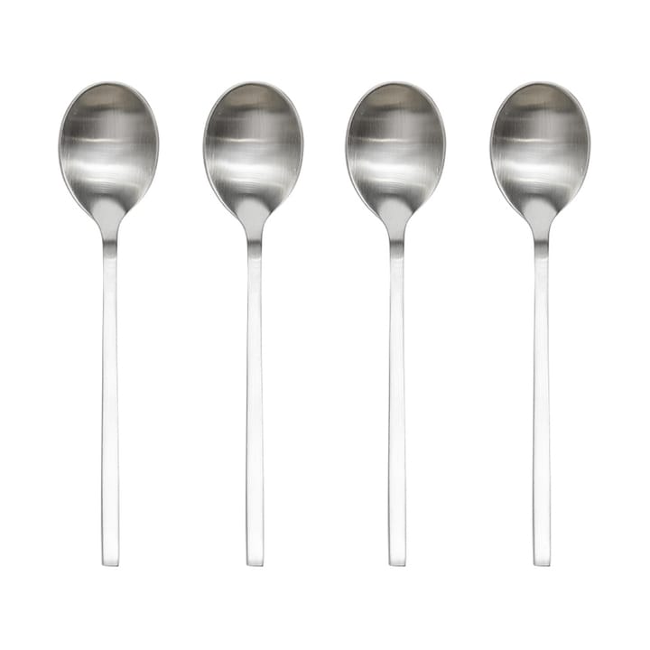 Yuka ske 4-pak - Brushed Steel - OYOY