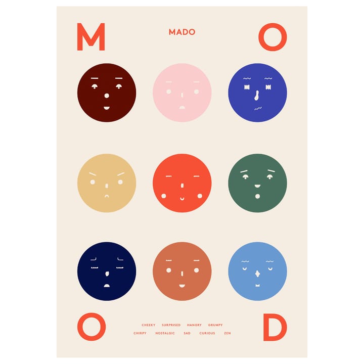 9 Moods plakat - 70x100 cm - Paper Collective