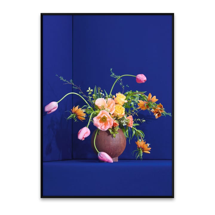 Blomst 01 Blue plakat - 50x70 cm - Paper Collective