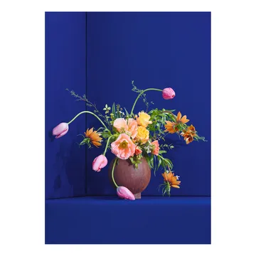 Blomst 01 Blue plakat - 70x100 cm - Paper Collective