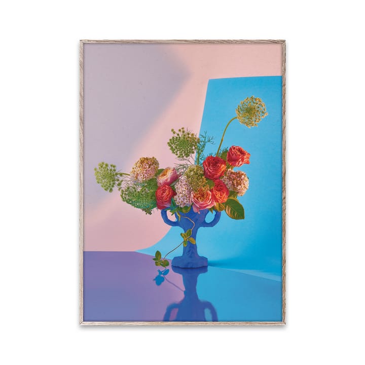 Bloom 02 cyan plakat - 30x40 cm - Paper Collective