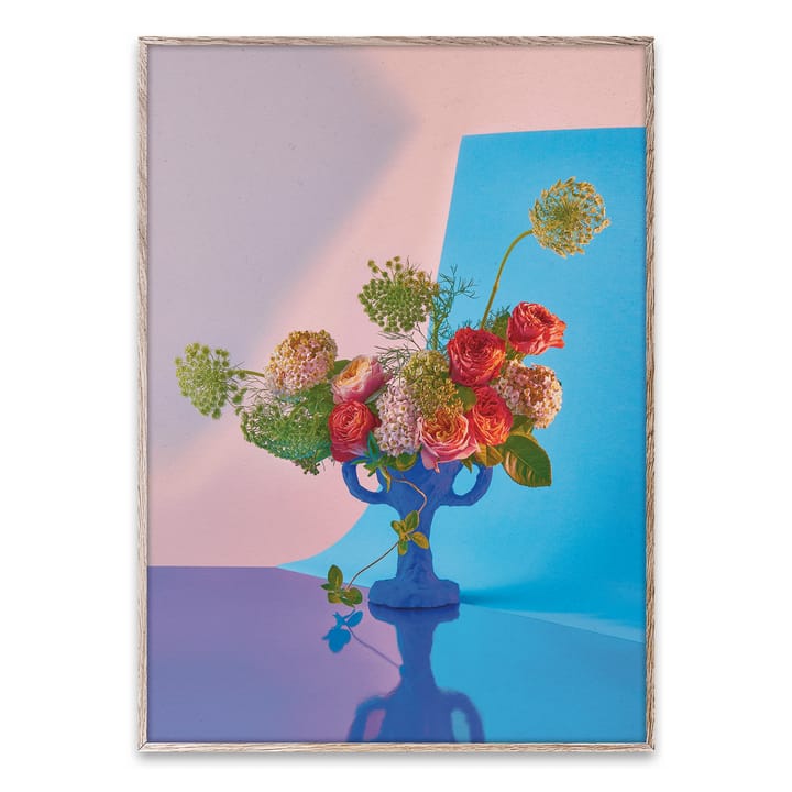 Bloom 02 cyan plakat - 50x70 cm - Paper Collective