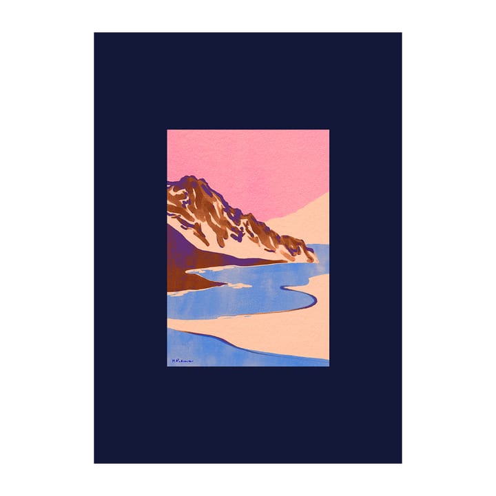 Blue Landscape plakat - 30x40 cm - Paper Collective