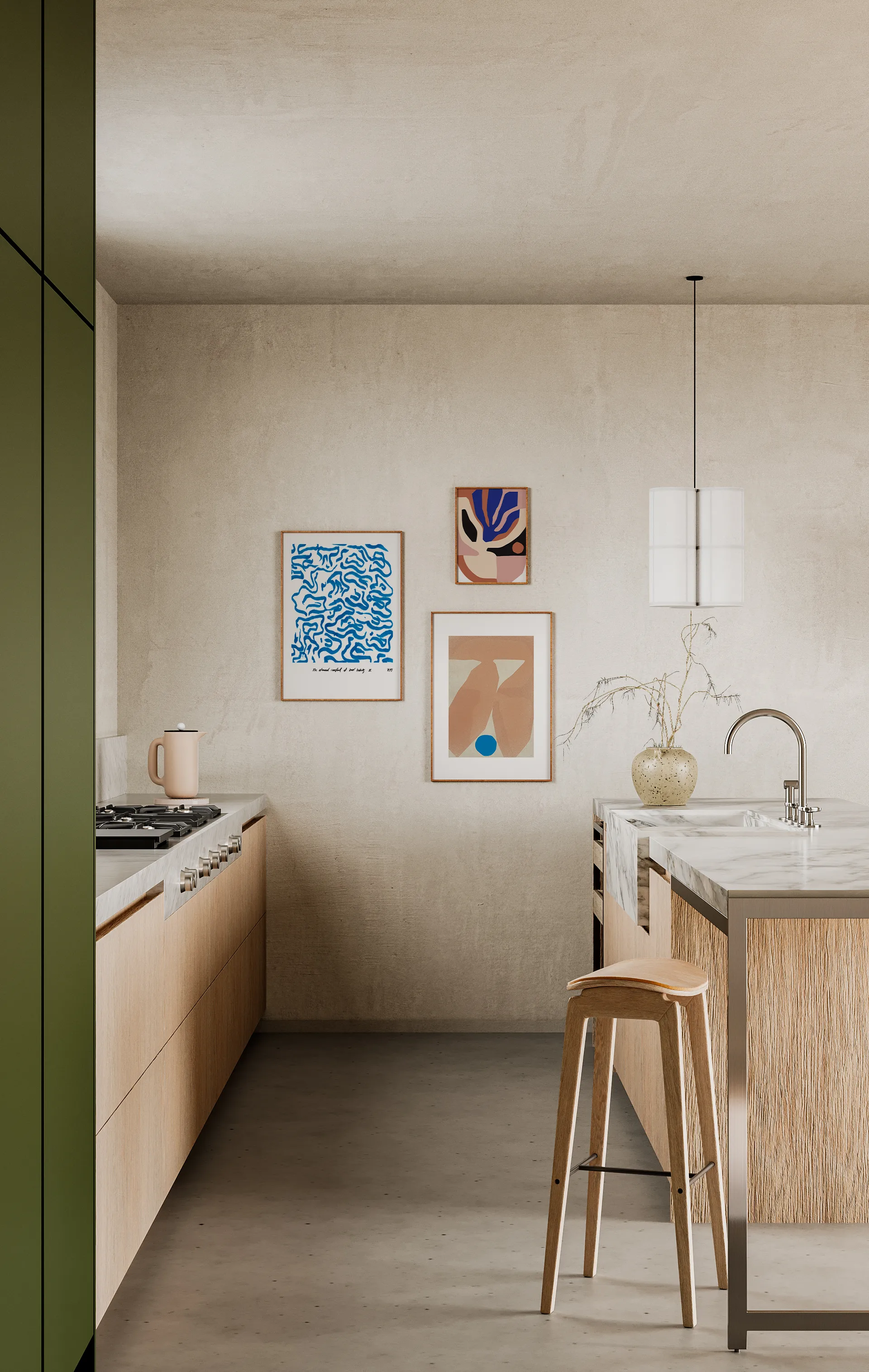 Comfort - Blue plakat , 50x70 cm Paper Collective