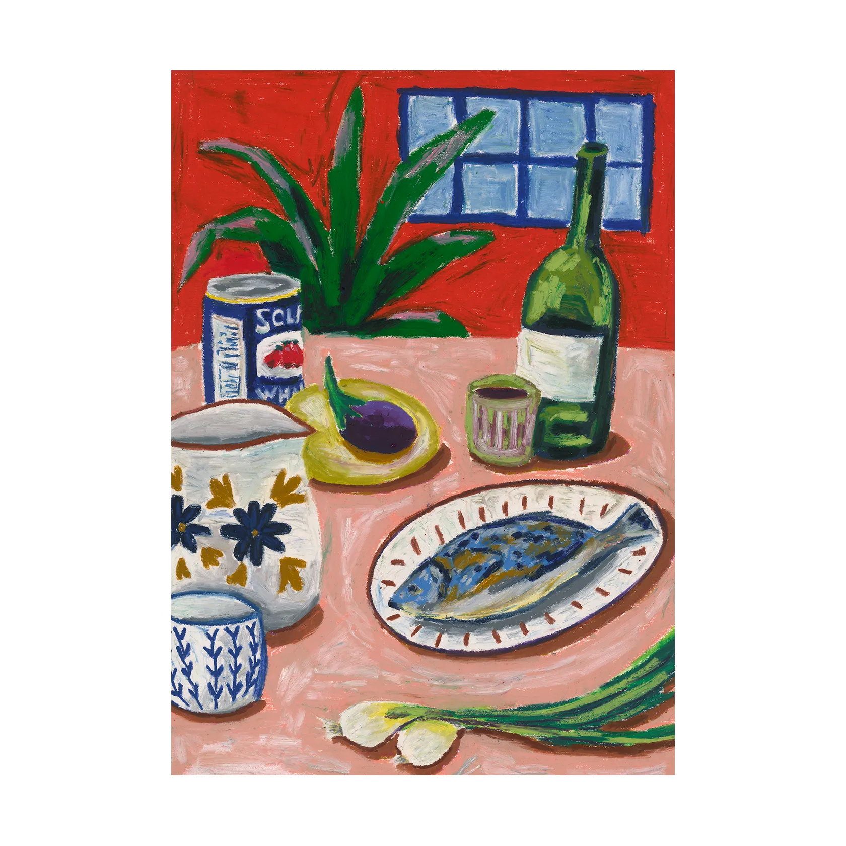 Composition with Fish plakat, 30x40 cm Paper Collective