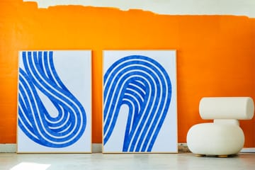 Entropy Blue 01 plakat - 30x40 cm - Paper Collective