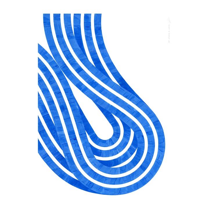 Entropy Blue 02 plakat - 50x70 cm - Paper Collective