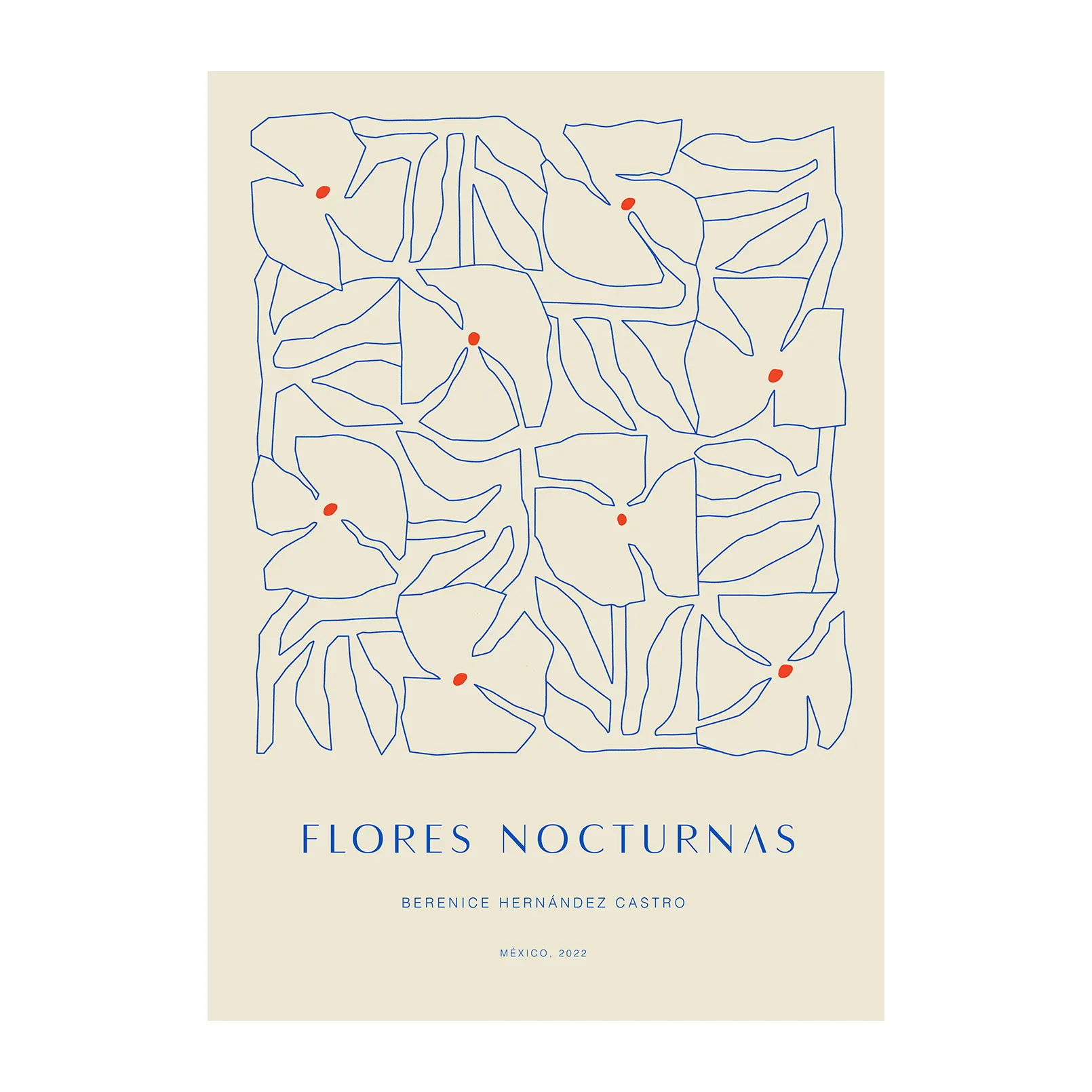 Flores Nocturnas 01 plakat, 50x70 cm Paper Collective