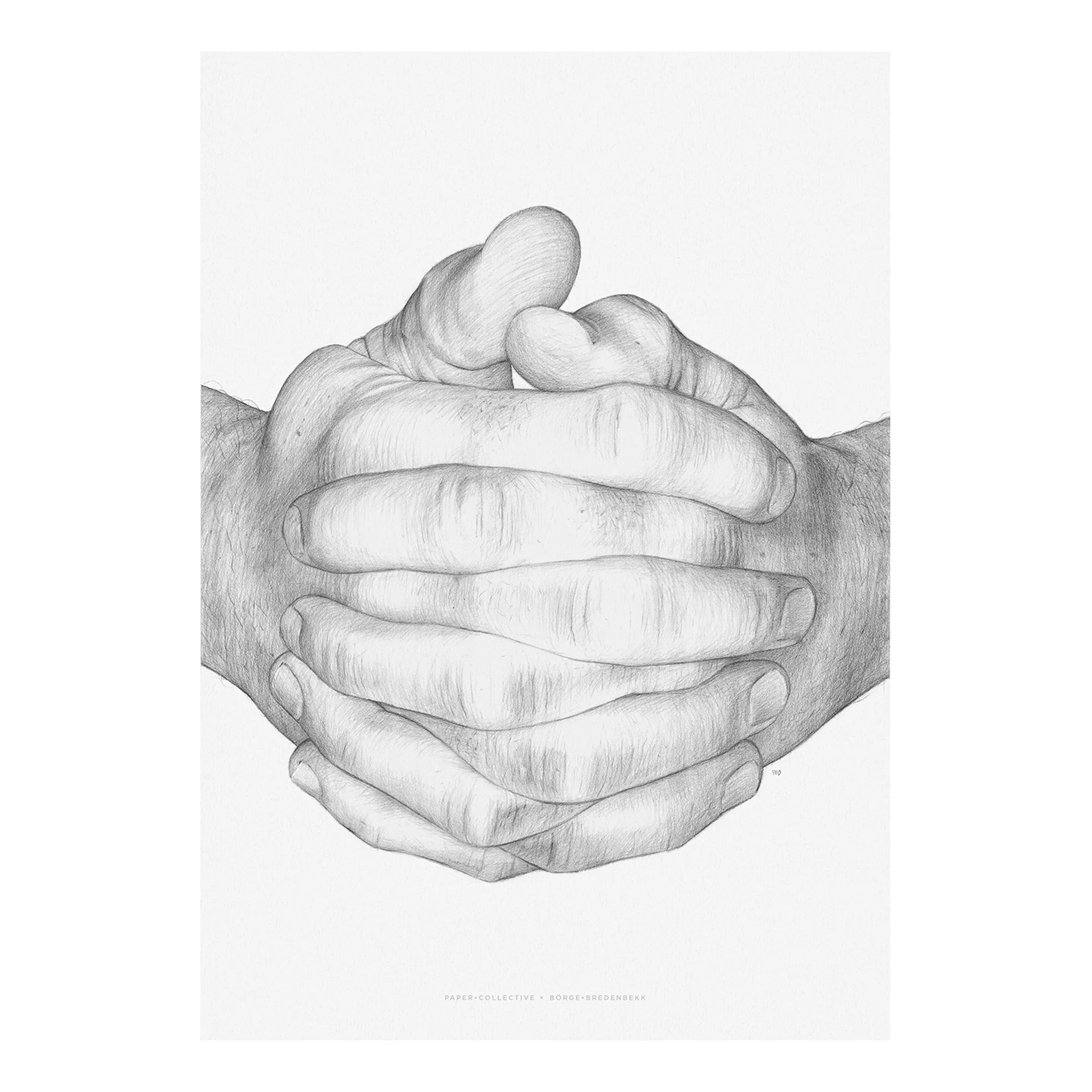 Folded Hands plakat, 50 x 70 cm Paper Collective