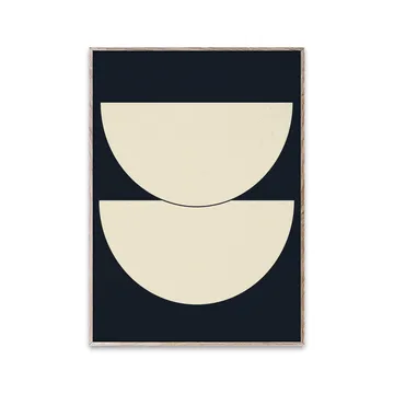 Half Circles I plakat blå - 30x40 cm - Paper Collective