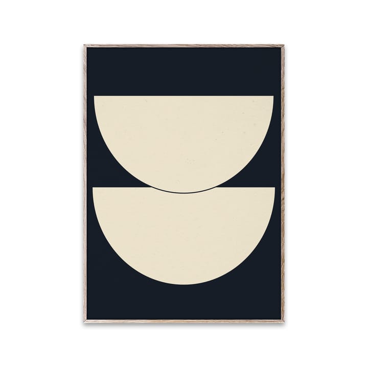 Half Circles I plakat blå - 30x40 cm - Paper Collective