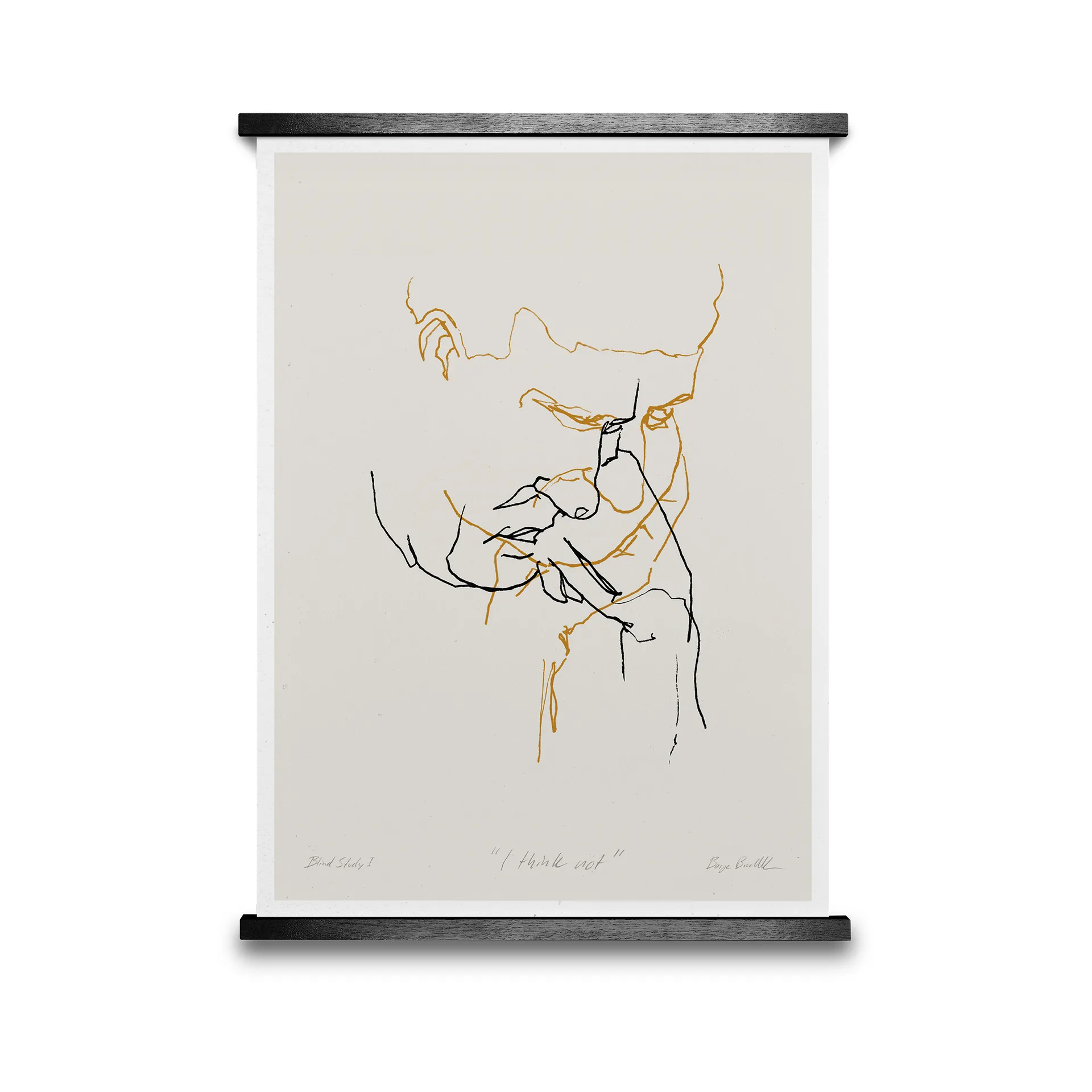 I Think Not 01 (yellow) plakat, 50x70 cm Paper Collective