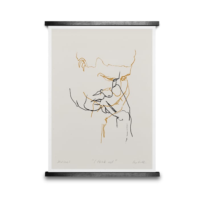 I Think Not 01 (yellow) plakat - 50x70 cm - Paper Collective