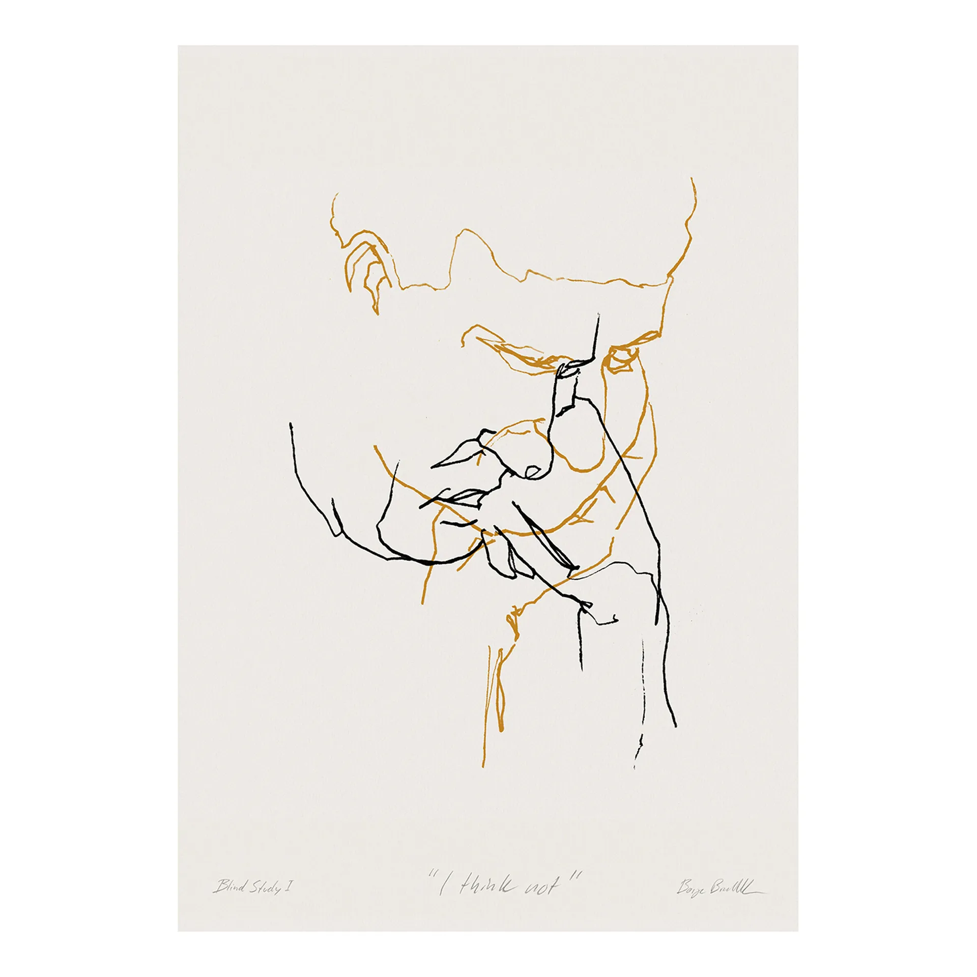 I Think Not 01 (yellow) plakat, 50x70 cm Paper Collective