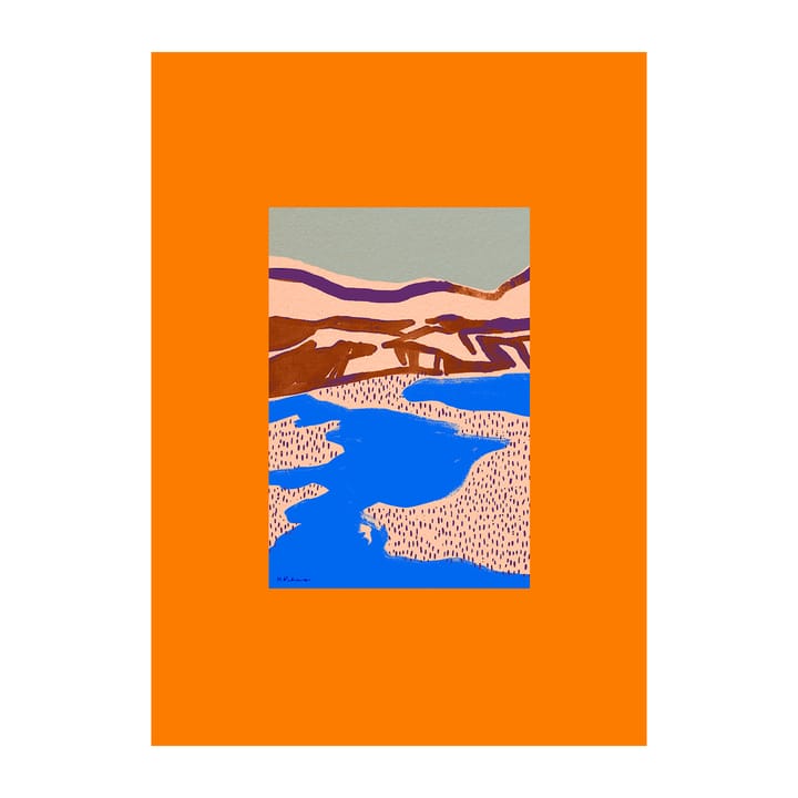 Orange Landscape plakat - 30x40 cm - Paper Collective