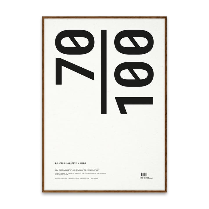 Paper Collective ramme plexiglas/mørk eg - 70x100 cm - Paper Collective