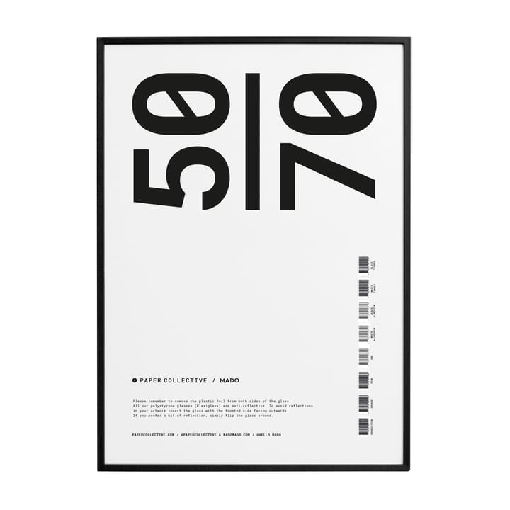 Paper Collective ramme plexiglas/sort - 50x70 cm - Paper Collective