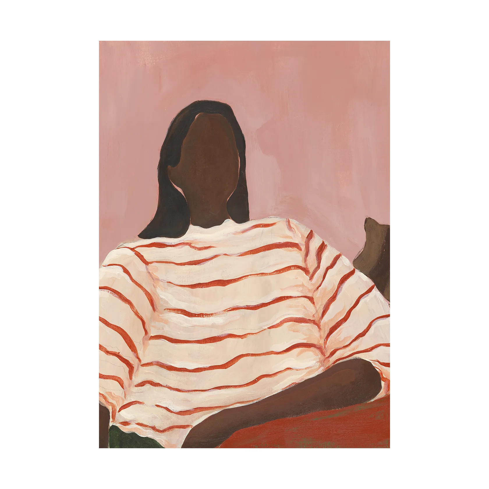 Red Stripes plakat, 30x40 cm Paper Collective